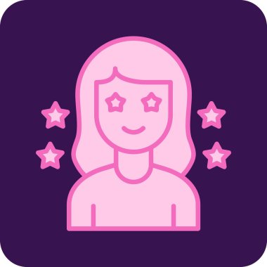 Heyecan web simgesi vektör illüstrasyonu