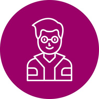 erkek avatar simge vektör çizim 