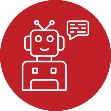 robot. Web simgesi basit illüstrasyon 