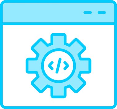 Web ayarı simgesi, vektör illüstrasyonu 