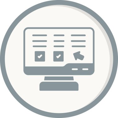 Çevrimiçi Ders modern simgesinin vektör illüstrasyonu