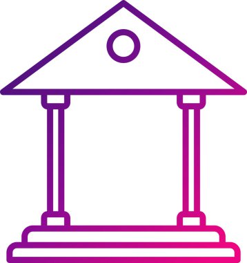 Banka web simgesi basit illüstrasyon 