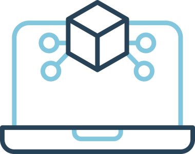 Simülasyon. Web simgesi basit illüstrasyon 