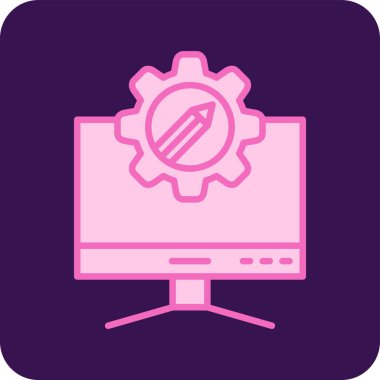 Basit Bilgisayar vektör illüstrasyonu