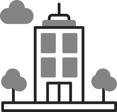 Gökdelen. Web simgesi basit illüstrasyon