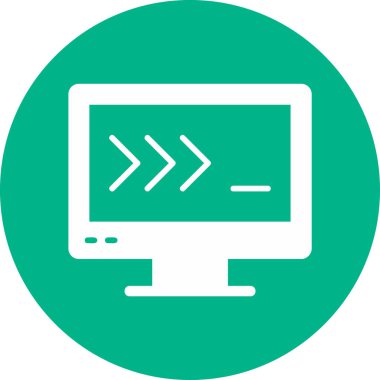 bilgisayar terminali simgesi, vektör illüstrasyonu basit tasarım