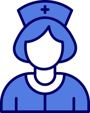 Hemşire hanım. Web simgesi basit illüstrasyon