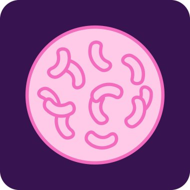 Mikroskobik Yaşam ikonu vektör çizimi