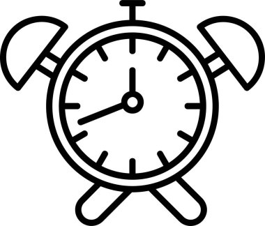 Alarm saati web simgesi, vektör illüstrasyonu
