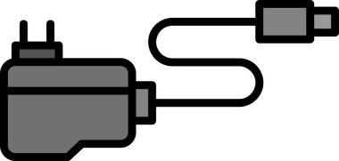 Adaptör güç dolgusu vektör illüstrasyonu 
