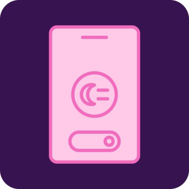 Gece modu. Web simgesi basit illüstrasyon