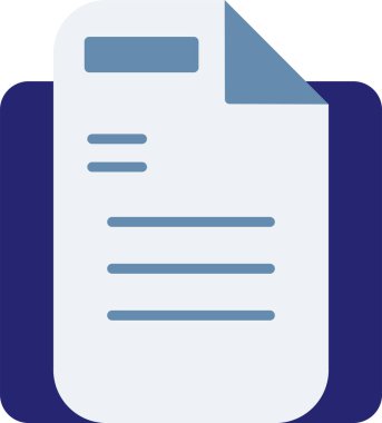 Bir belge simgesinin temiz ve basit vektör illüstrasyonu.