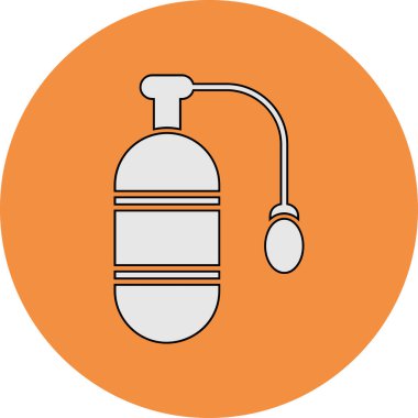 Oksijen tankı ikonu vektör illüstrasyonu 