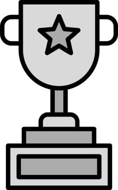 Kupa simgesi, vektör illüstrasyonu basit tasarım