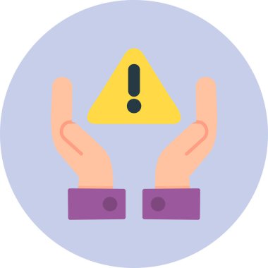 Risk yönetimi. Web simgesi basit illüstrasyon 