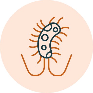 salmonella. Web simgesi basit illüstrasyon 