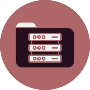 dosya depolama. Web simgesi basit illüstrasyon