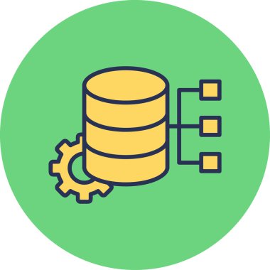 veritabanı simgesi, vektör illüstrasyonu basit tasarım