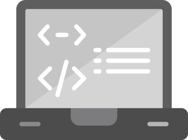 Kodlama. Web simgesi basit illüstrasyon