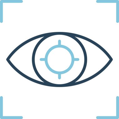 Göz takibi. Web simgesi basit illüstrasyon 