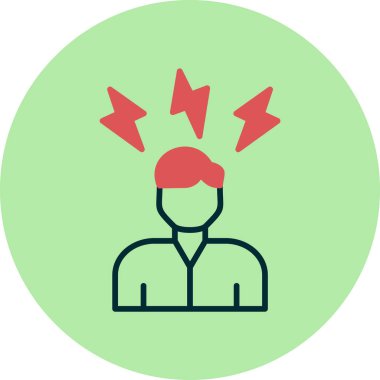 Stres web simgesi vektör illüstrasyonu