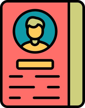 Basit web profili simgesi, vektör illüstrasyonu