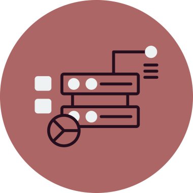 veritabanı simgesi, vektör illüstrasyonu basit tasarım