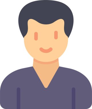 Erkek avatar. Web simgesi basit illüstrasyon