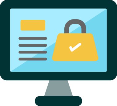 Çevrimiçi Dükkan simgesi vektör çizimi