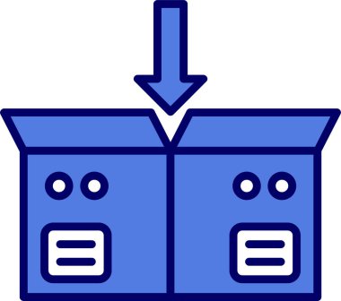 paket web simgesi vektör illüstrasyonu