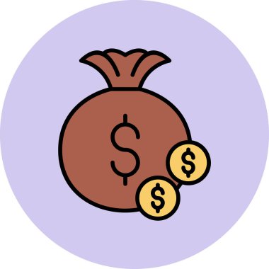 Para kaybı. Web simgesi basit illüstrasyon