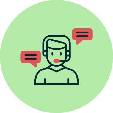 Müşteri servis simgesi vektör illüstrasyonu