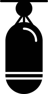 Boks Torbası simgesi, vektör illüstrasyonu