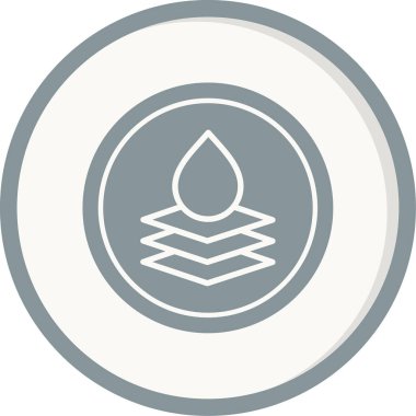 Su geçirmez yüzey çizgisi simgesi. Su geçirmez sembol kavramı beyaz arkaplanda izole edilmiş. Vektör illüstrasyonu