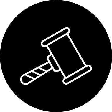 Hukuk. Web simgesi basit illüstrasyon