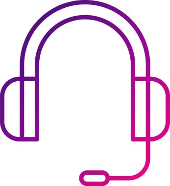 Kulaklık. Web simgesi basit illüstrasyon