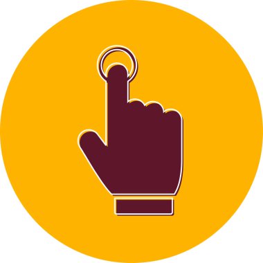 Web simgesine tıklayın, basit illüstrasyon