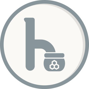 küçük harf h bal simgesi vektör illüstrasyonu