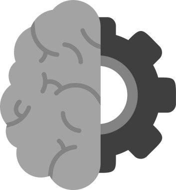 Aklını kullan. Web simgesi basit illüstrasyon 