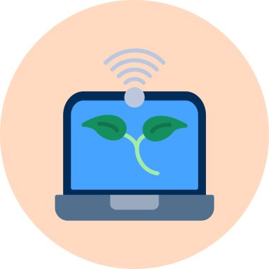 Kişisel ve iş kullanımı için vektör biçiminde renkli akıllı çiftlik simgesi.