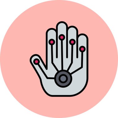 Kablolu eldiven. Web simgesi basit illüstrasyon