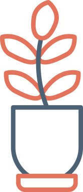 Ficus ot ikonu vektör illüstrasyonu