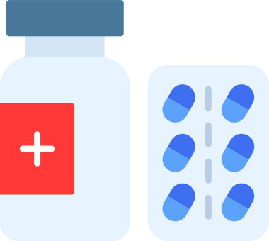 uyuşturucu ve hap ikonu vektör illüstrasyonu