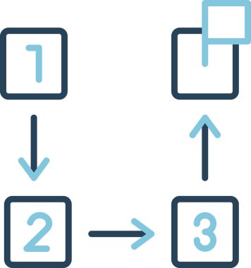 Basamaklar. Web simgesi basit illüstrasyon 