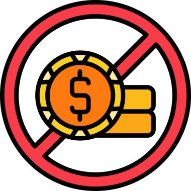 Yasak. Web simgesi basit illüstrasyon