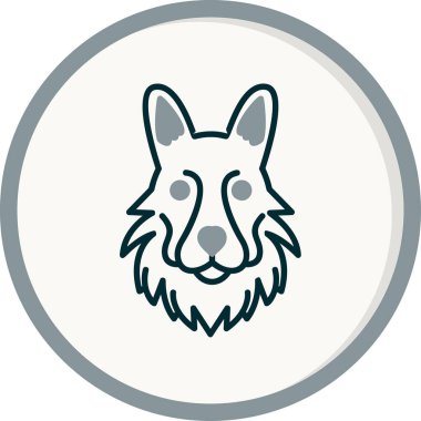 Alman kurdu. Web simgesi basit illüstrasyon