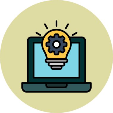 dizüstü bilgisayar simgesi, vektör illüstrasyonu basit tasarım