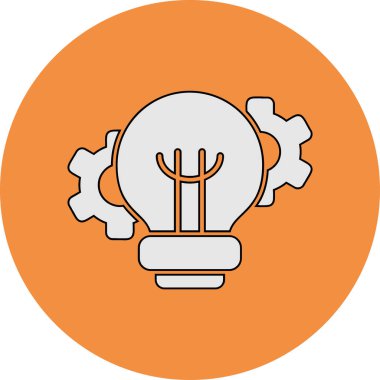 Basit İcat simgesi vektör illüstrasyonu