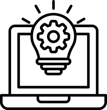 dizüstü bilgisayar simgesi, vektör illüstrasyonu basit tasarım