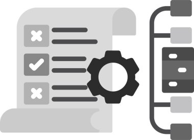 Birikmiş. Web simgesi basit illüstrasyon